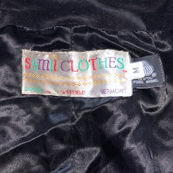 Vintage Nordic SCANDINAVIAN Hand-Embroidered Wool Coat by Samii. GAY ELLIS - Picture 8 of 13